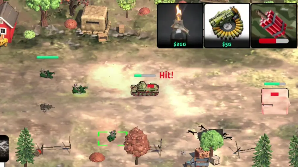 A Wasp in battle with its upgrade panel open